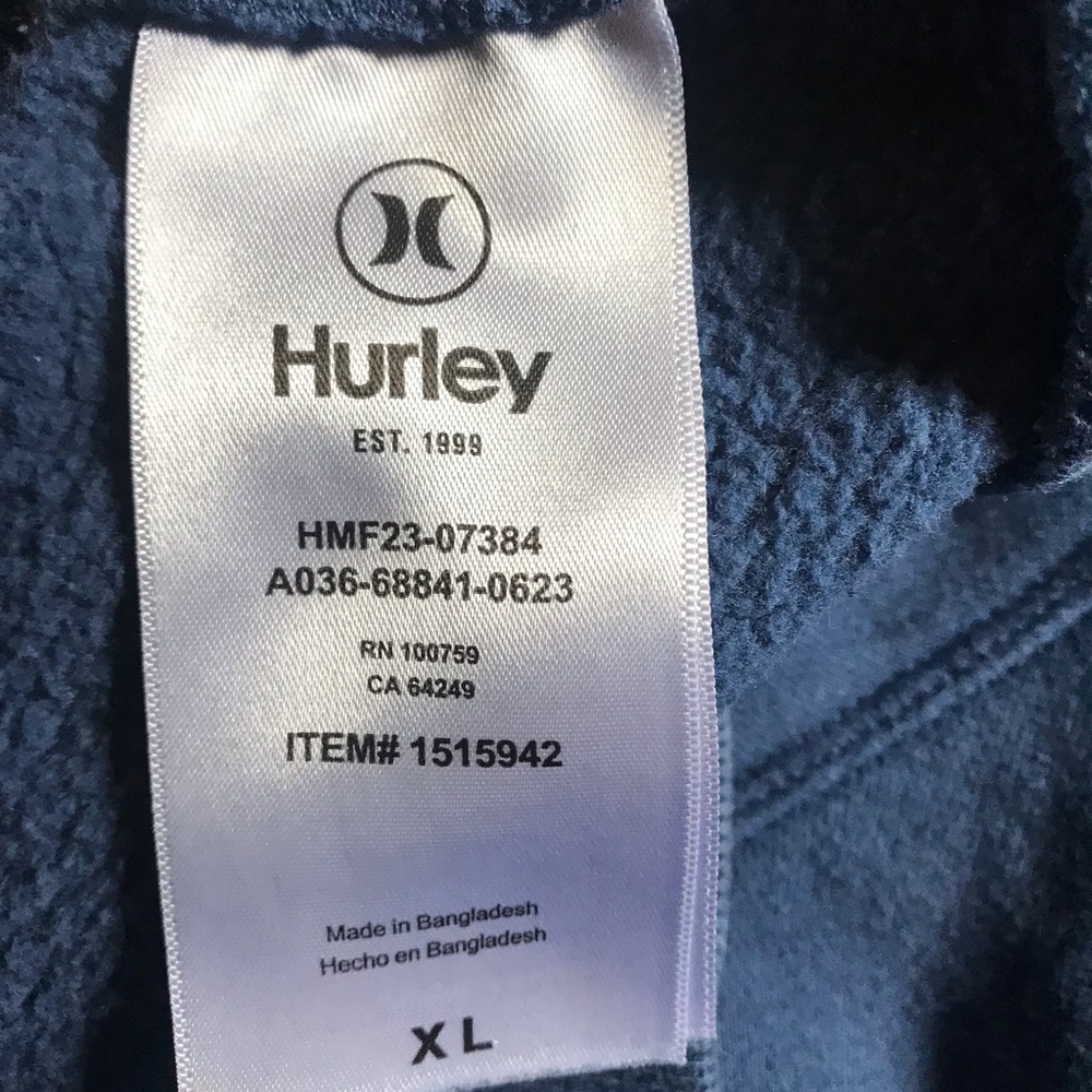 Hurley Men's Navy Pullover Hoodie - Picture 6 of 7